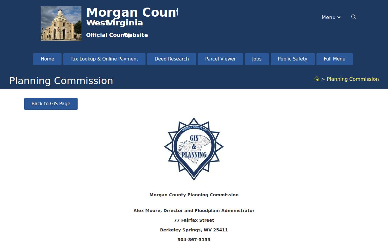 Morgan County property records and county Planning Commission plat checklists